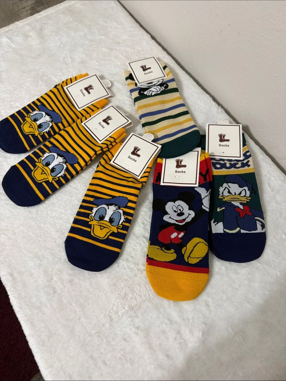 Disney Character Ankle Socks - Assorted Navy, Yellow, Green